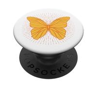 Design Boho farfalla gialla PopSockets PopGrip Adesivo