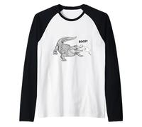 Design Boop The Angry Alligator per Amanti degli Animali e Divertimento Maglia con Maniche Raglan