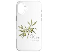 Design botanico Olive You So Much Custodia per iPhone 16 Plus