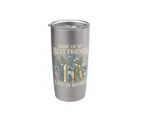 Design Botanico Vintage Amanti dei Libri Amici Bicchiere termico in acciaio inox doppia parete