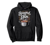 Design Brewed with Love Cooking Felpa con Cappuccio