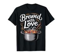 Design Brewed with Love Cooking Maglietta