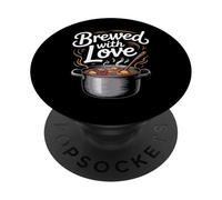 Design Brewed With Love Cooking PopSockets PopGrip Adesivo