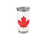 Design canadese con foglia canadese invecchiata Bicchiere termico in acciaio inox doppia parete