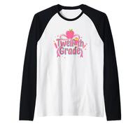 Design carino a matita di mela di dodicesimo grado Maglia con Maniche Raglan