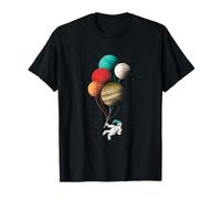 Design carino astronauta con palloncini pianeta Maglietta