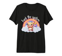 Design Carino con Orso Ribelle Arcobaleno Maglietta Premium