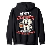 Design carino del dente per l'odontoiatria delle donne Receptionist dentale Felpa con Cappuccio
