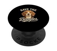 Design carino per amanti dei cani Save The Beagles PopSockets PopGrip Adesivo