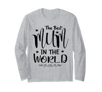 Design Carino per la Migliore Mamma nel Mondo Maglia a Manica