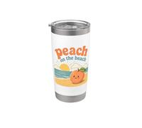 Design carino per vacanze estive con pesca sulla spiaggia Bicchiere termico in acciaio inox doppia parete