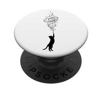 Design celeste con sagoma cosmica con stelle e galassie PopSockets PopGrip Adesivo