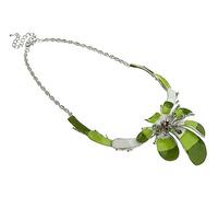 Design Chic Smalto Ibisco Fiori Collana Orecchini Set con / Cristallo Swarovski