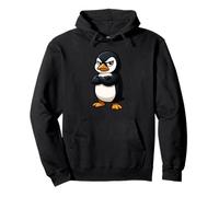 Design Chill Cartoon Penguin Gamer Felpa con Cappuccio