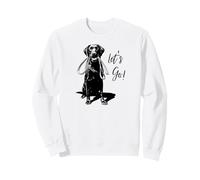 Design Chocolate Lab Let's Go! - Happy Brown Lab Design Felpa