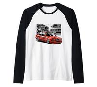 Design classico da sogno per gli appassionati di auto rosse Maglia con Maniche Raglan