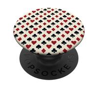 Design classico delle serate di giochi da casinò con le icone delle tute PopSockets PopGrip Adesivo