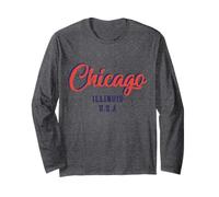 Design Classico Sportivo Vintage Chicago Illinois USA Maglia a Manica