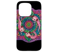 Design colorato Axolotl Mandala per gli amanti degli animali Custodia per iPhone 15 Pro