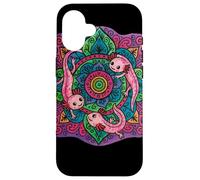 Design colorato Axolotl Mandala per gli amanti degli animali Custodia per iPhone 16