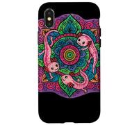 Design colorato Axolotl Mandala per gli amanti degli animali Custodia per iPhone X/XS