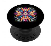 DESIGN COLORATO. COLORI DI AUTUNNO, FOGLIE E FIORI, SGUARDO COOL PopSockets PopGrip Adesivo