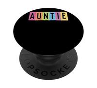Design colorato con lettere a scacchi PopSockets PopGrip Adesivo