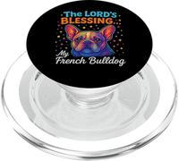 Design colorato con scritta "The Lord's Blessing French Bulldog Dog" PopSockets PopGrip per MagSafe