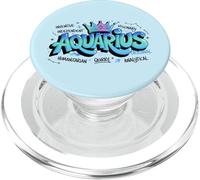 Design Colorato del Segno Zodiacale dell'Acquario PopSockets PopGrip per MagSafe