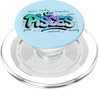 Design Colorato e Sognante del Segno Zodiacale Pesci PopSockets PopGrip per MagSafe