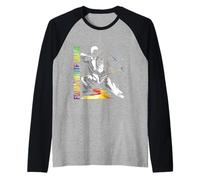 Design Colorato Gru Bianca Fujian - Kung-fu del sud Cina Maglia con Maniche Raglan