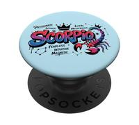 Design Colorato per Amanti dello Scorpione PopSockets PopGrip Adesivo