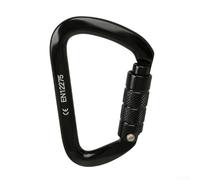 Design compatto facilmente accessibile del moschettone da arrampicata resistente da 25 KN con funzionamento regolare (nero)