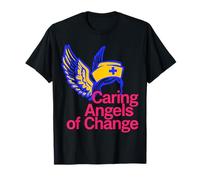 Design con Ali da Infermiera Caring Angels of Change Maglietta