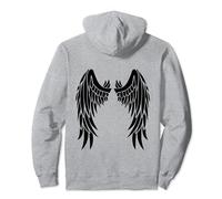 Design con ali d'angelo sul retro Felpa con Cappuccio