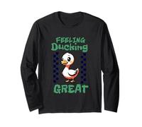 Design con anatra in stile cartone animato Maglia a Manica