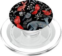 Design con animali di arte popolare, stampa di ispirazione scandinav PopSockets PopGrip per MagSafe
