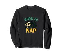 Design con bradipo Born to Nap Lazy Day Mood Animal Felpa