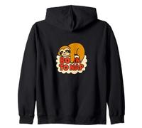 Design con bradipo Born to Nap Lazy Day Mood Animal Felpa con Cappuccio