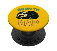 Design con bradipo Born to Nap Lazy Day Mood Animal PopSockets PopGrip Adesivo