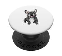 Design con bulldog francese felice per gli appassionati di cani PopSockets PopGrip Adesivo