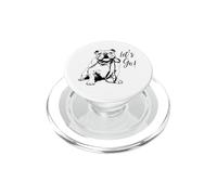 Design con bulldog inglese "Let's Go!" - Design Bulldog inglese PopSockets PopGrip per MagSafe