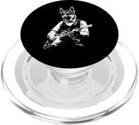 Design con cane pastore tedesco che suona la chitarra PopSockets PopGrip per MagSafe