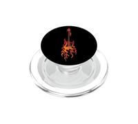 Design con chitarra Burning Fire per appassionati di musica e chitarristi PopSockets PopGrip per MagSafe