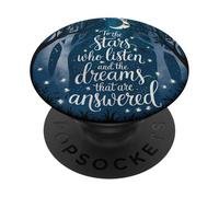 Design con citazione fantasy, stelle e sogni, foresta mistica PopSockets PopGrip Adesivo
