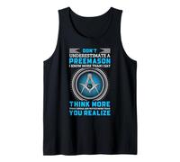 Design con Citazione massonica Think More Speak Less Freemasonry Canotta