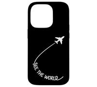 Design con citazione "See The World" per gli amanti dei viaggi minimi Custodia per iPhone 14 Pro
