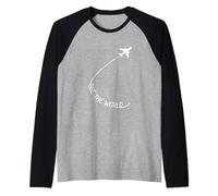 Design con Citazione See The World per Gli Amanti dei Viaggi Minimi Maglia con Maniche Raglan