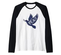 Design con Colomba della Pace per Gli Appassionati di Amore e Armonia Maglia con Maniche Raglan