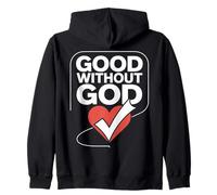 Design con Cuore audace Good Without God Felpa con Cappuccio